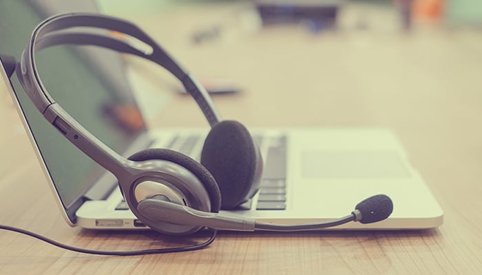 Headphone and laptop